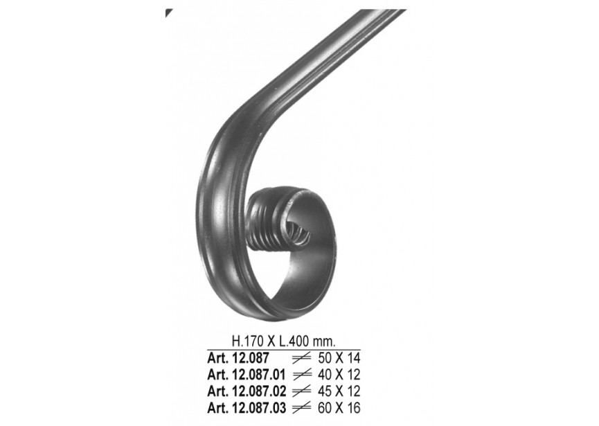 DEPART DE RAMPE 50X14 - 170X400MM