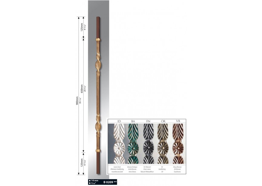 BALUSTRE PRESTIGE VIEUX BRONZE