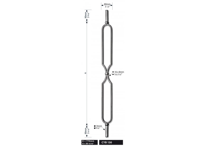 SPIJL - 770 MM