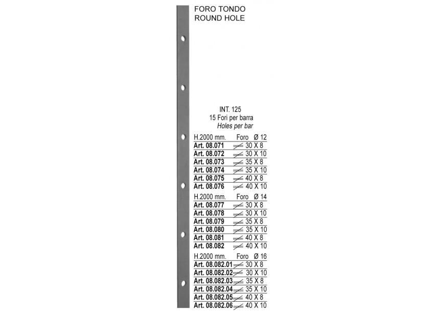 08.071~~STAVEN MET GATEN 2000mm 30x8  o 12