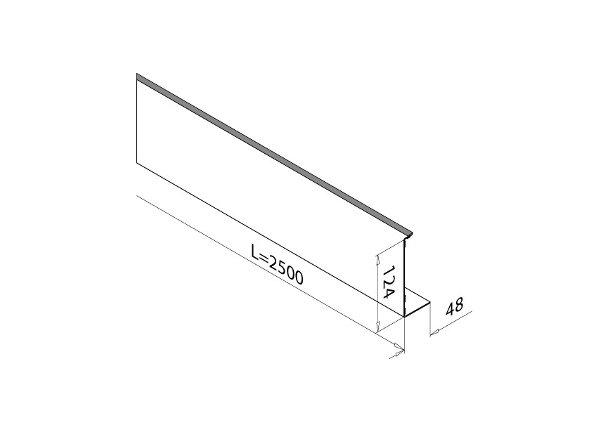 Cache ext. pr embout pr profil de sol Easy Glass