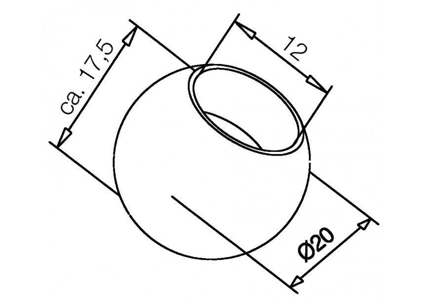 131221-012~~EINDBOL 20MM VOOR STAF 12MM, -VPE 6 STUKS !!!