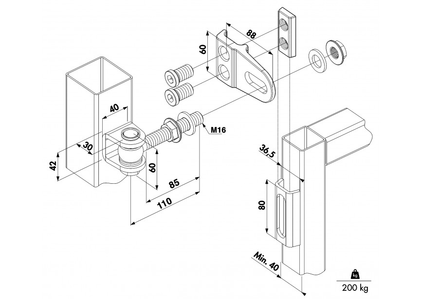 GBMU4D-B-M16-110-02-ALUM~~P000130 - Prijs per set van 2-4d scharnier 180 graden-alu brut