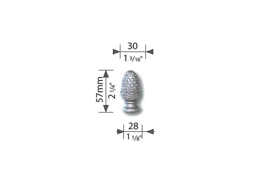 ALUT6~~PAALKOP M8 IN ALUMINIUM