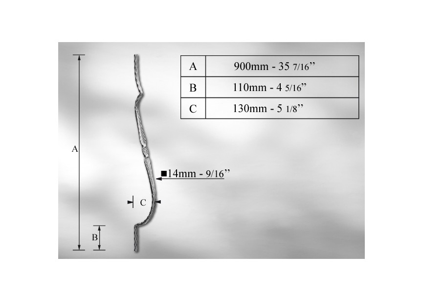 BALUSTRE GALBE MARTELE