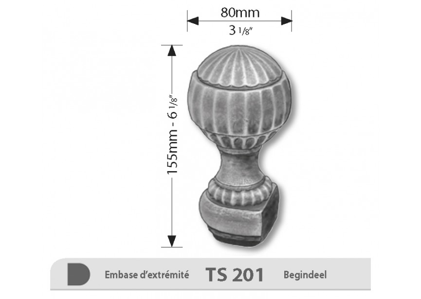 TS201~~SIERKOP VR HOOFDBALUSTER