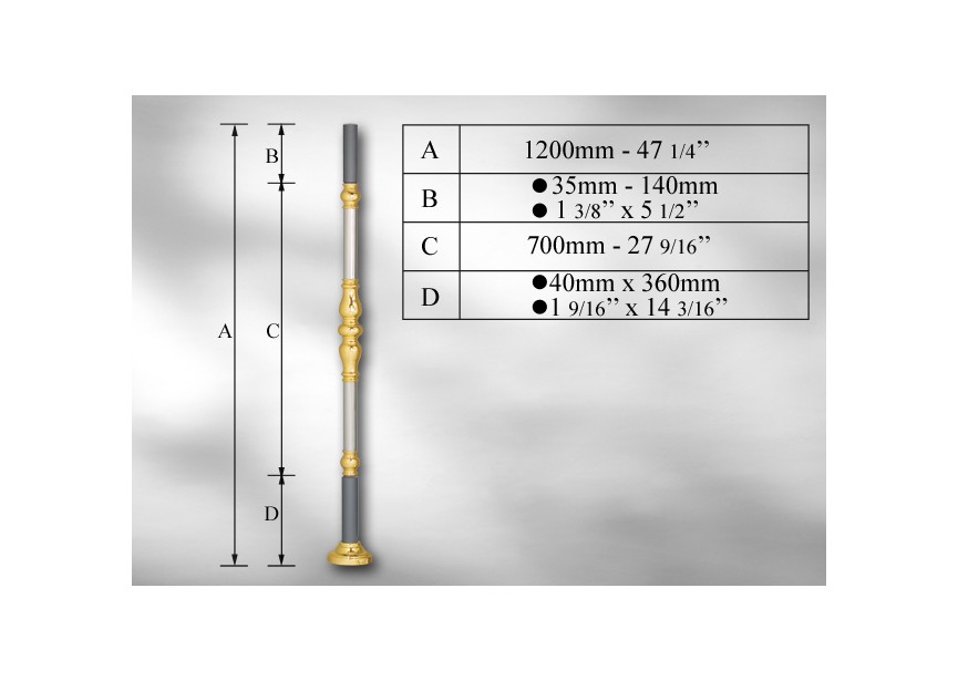 DEPART HARMONIE LONGUEUR 1200MM