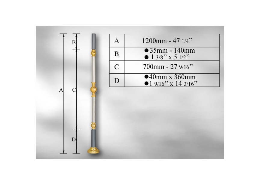 DEPART HARMONIE LONGUEUR 1200MM