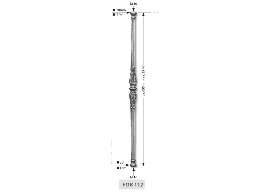 PARTIE CENTRALE DE BALUSTRE