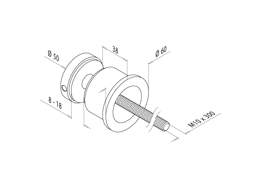 Adaptateur pour balcon montage latéral