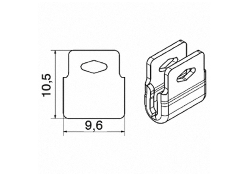 147810~~Q-WEB, DWARSKLEM VOOR SPANKABEL 1,5MM