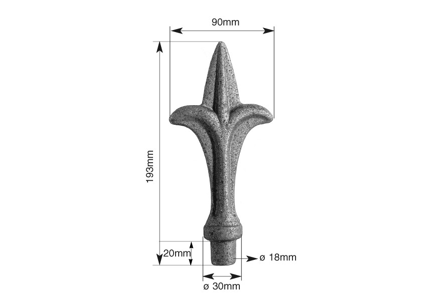 166G~~LASBARE SPEERPUNT 193X90MM