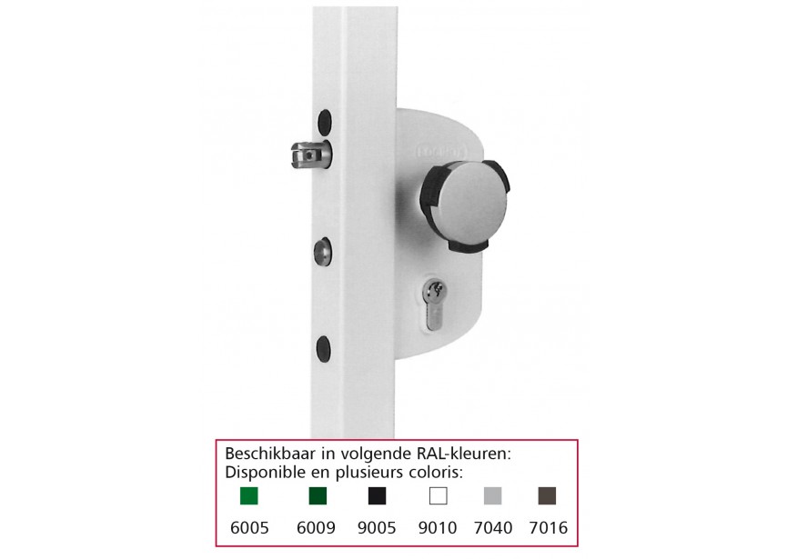 P00012086-6005 - Serrure sécurité enfant pour profils 40mm-vert