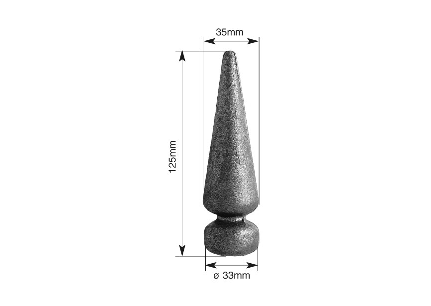 159~~LASBARE SPEERPUNT 125X35MM