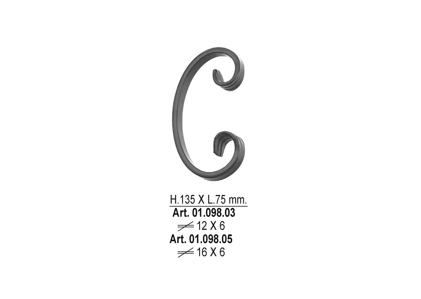 01.098.05~~C-KRUL 135X75MM - 16X6MM