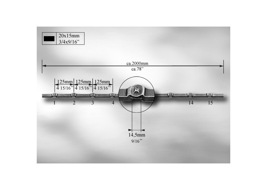 T202~~VERBINDINGSPROFIEL 20X15MM - LENGTE 2M