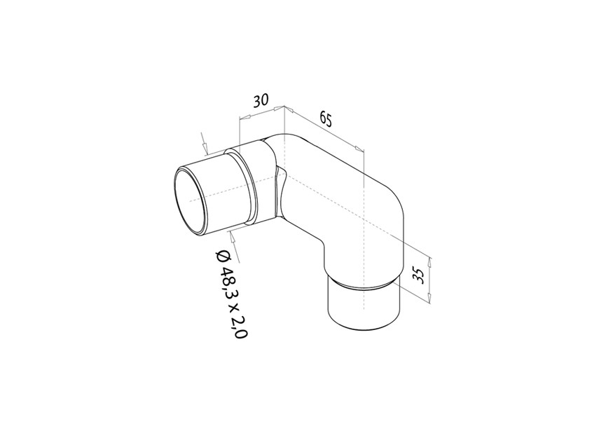 Raccord 90° avec élément orientable d. (0-70°)