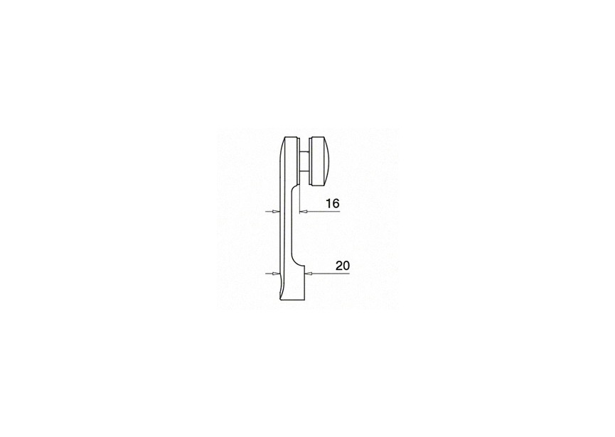 Adaptateur à verre - spider 1 bras Ø40mm