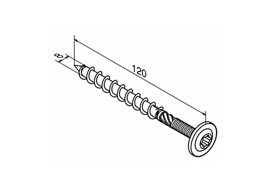 250250-812~~Spaanplaatschroef met schijfkop, Assy 3.0 SK,