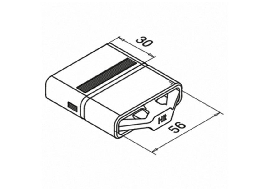 145794-062~~voor buis 60x20x2,0mm, RVS316