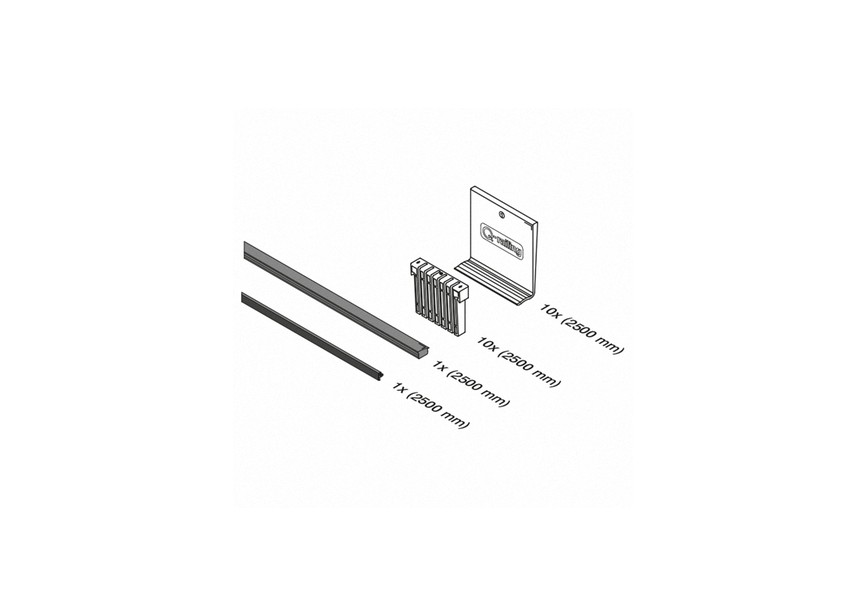 208100-050-19~~L=5000mm, voor 19mm glas