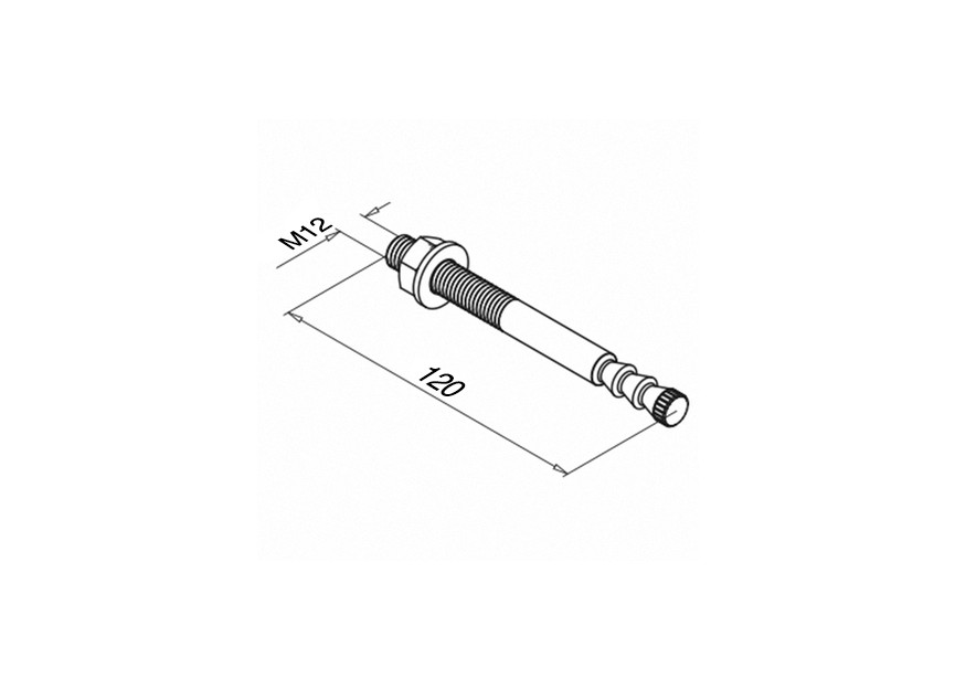 Goujon dancrage, Q VMZ-A 75 M12-25/120, QS-32,