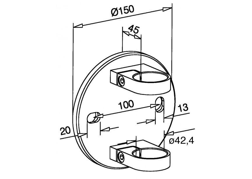 Supports pour poteau modéle 551,