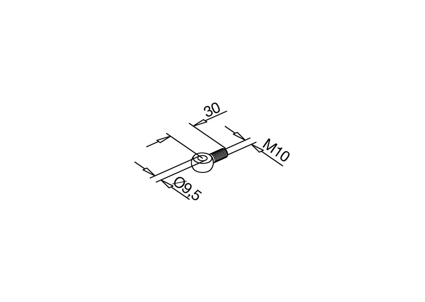 147350-130~~EASY FIX OOG BOUT DIN 444, M10X12MM