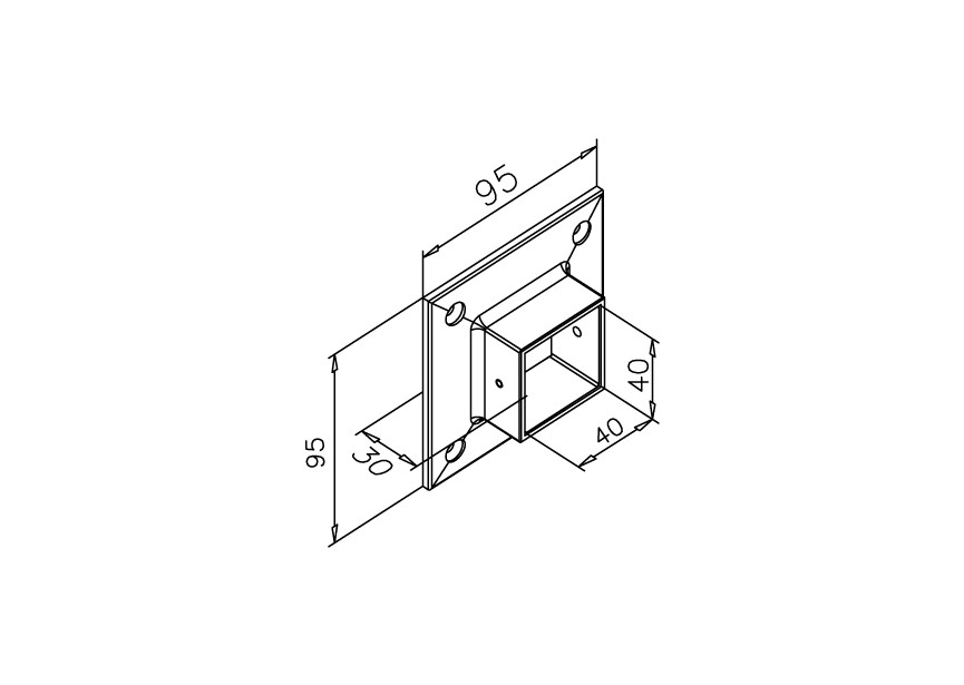 134505-040-12~~MUUR FLENS VOOR BUIS 40X40X2MM