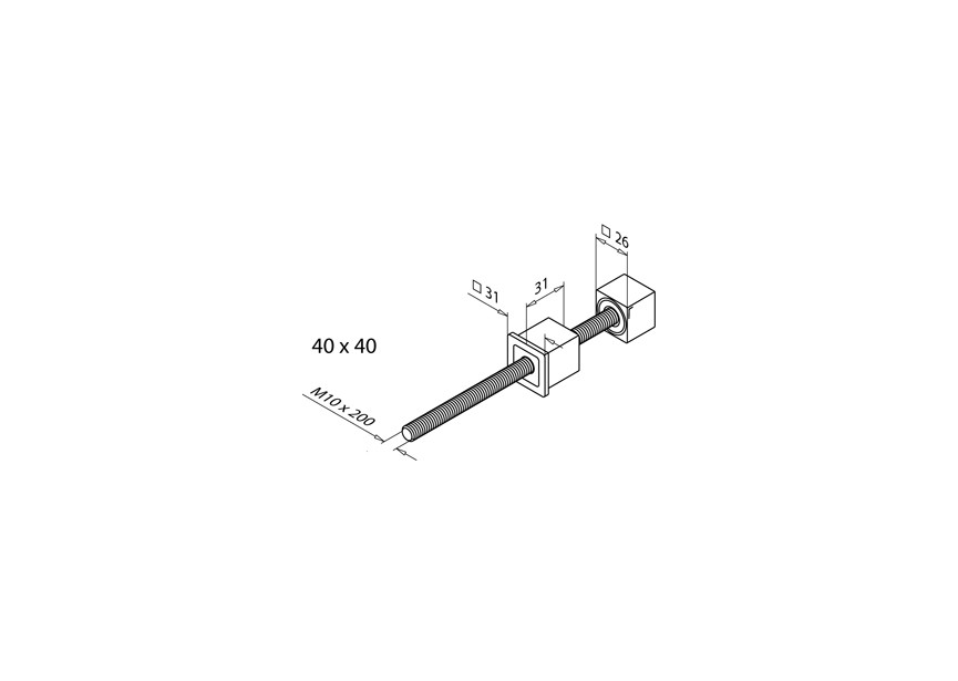 Square-Line - Entretoise p/ fixation latérale