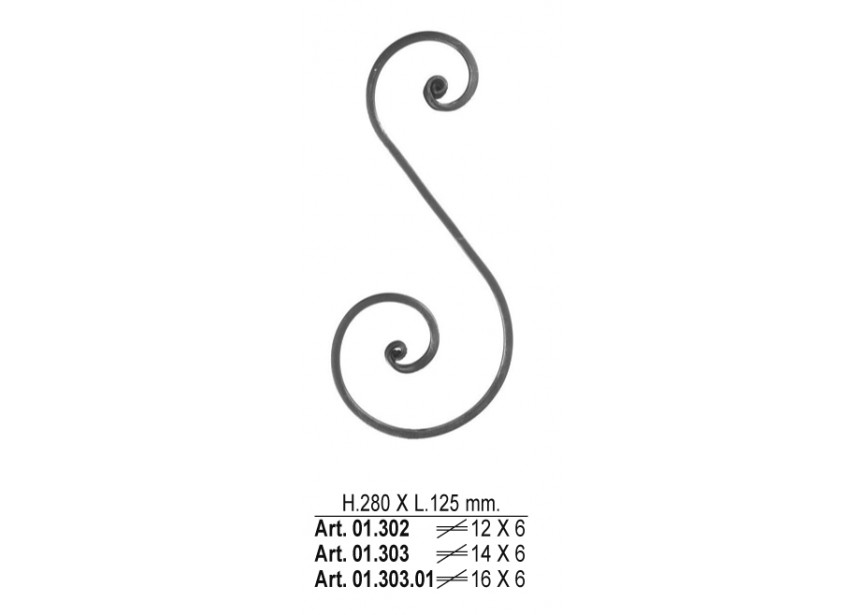 01.302~~S-KRUL 280X125MM - 12X6MM