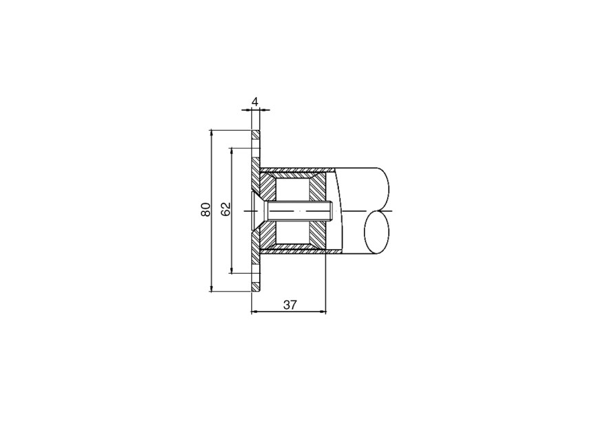 FIXATION MURALE PR TUBE 42.4 X 2 - PROTECTION DE FENETRE