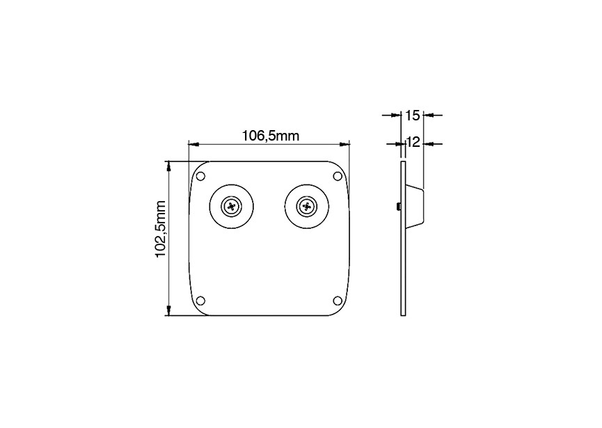 EMBOUT d4EXTREMITE POUR RAIL EN ALUMINIUM