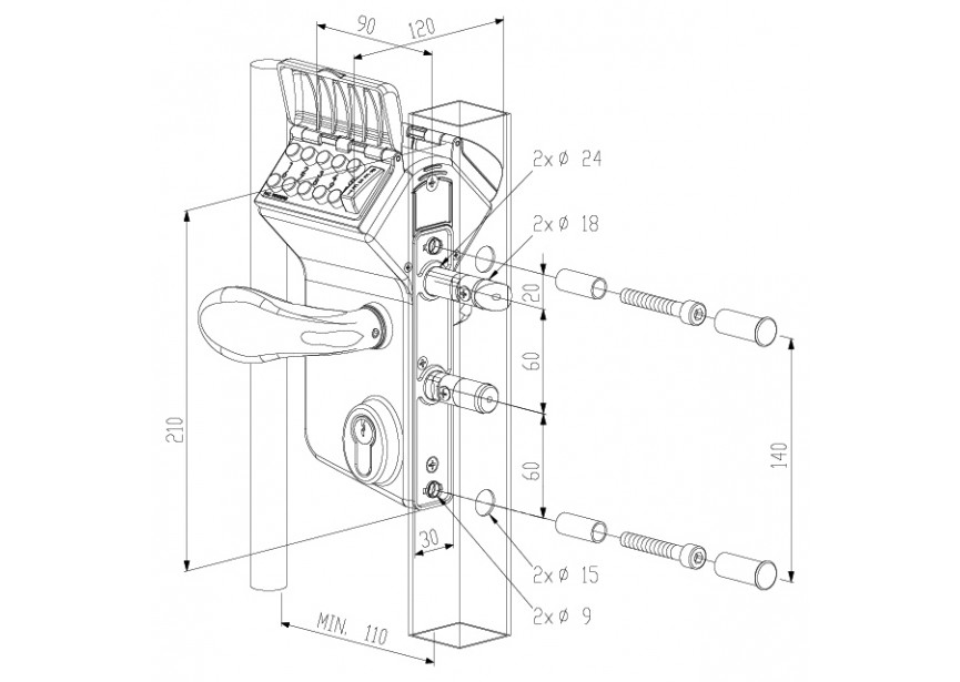 LMKQ30V2LVSZC-9005~~P00013424-9005 - Mechanisch codeslot-vkt 30-50mm-zwart