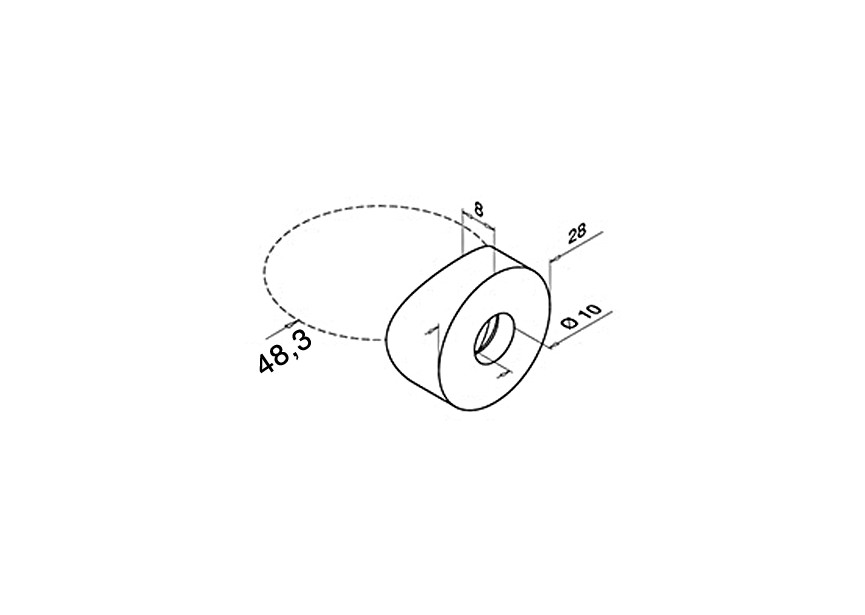 147723-048~~Q-WEB, BUIS AANSLUITING, D=48.3MM