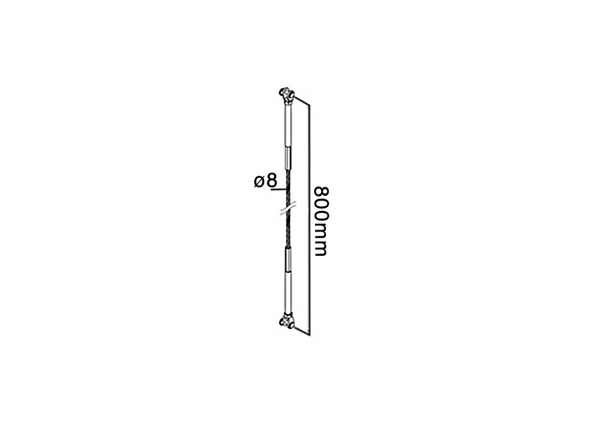 147780~~Q-WEB, VERTICAALKABELCONVECTIE D=8MM,H=800MM