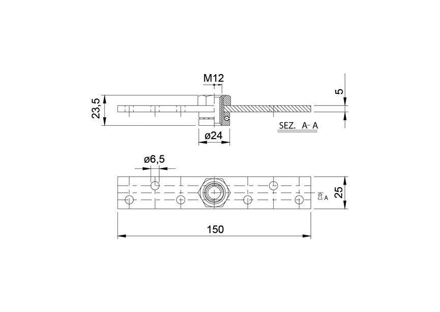 34-M~~BEVESTIGINGSPLAAT MIDDEL - M12