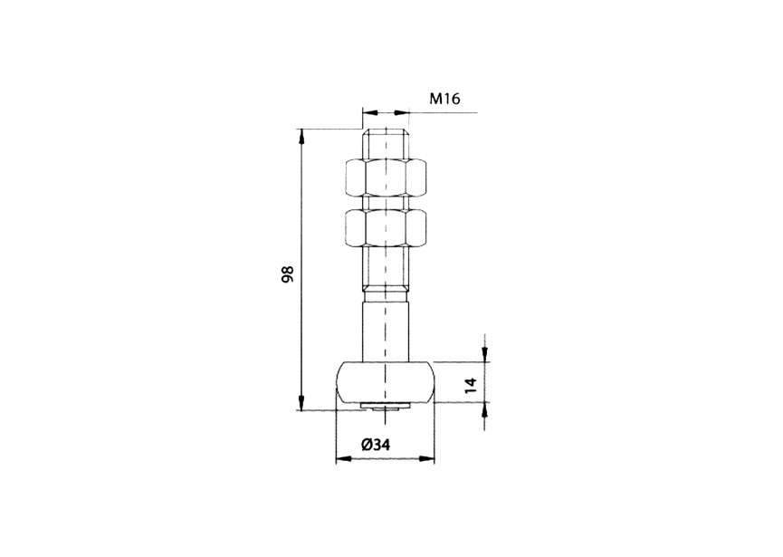 DEVIATEUR EN ACIER AVEC ROULEAU  34 MM