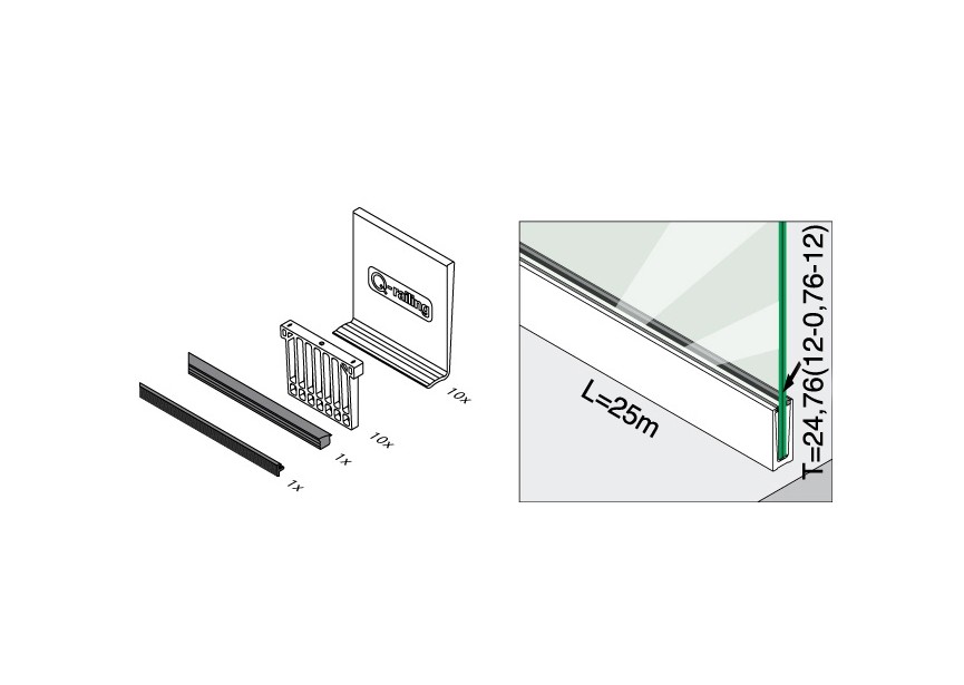 3kN  Max - Set de cales p/ verre 24,76 (12-12-2)