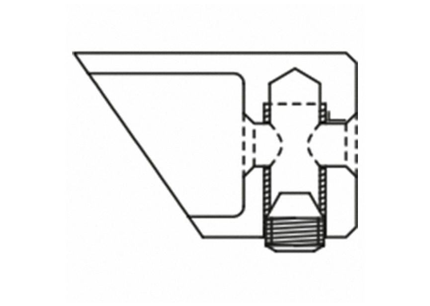 137401-000-02~~35° neergaand, RVS304 geborsteld