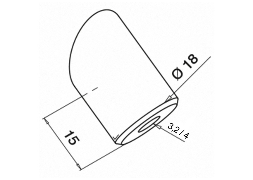 137401-000-02~~35° neergaand, RVS304 geborsteld