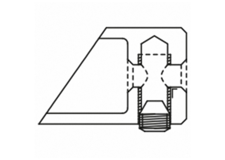 137401-000-01~~35° opgaand, RVS304 geborsteld