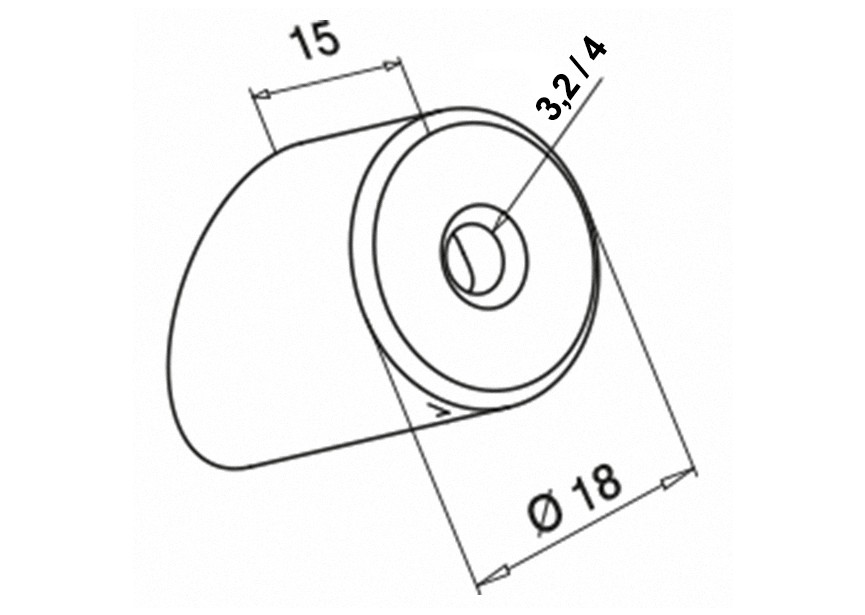 137401-000-01~~35° opgaand, RVS304 geborsteld