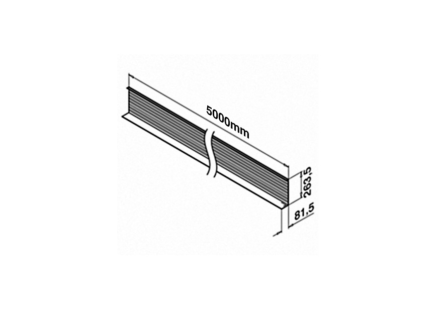 168545-050-18~~Afdekprofiel, Easy Glass Max Y, zijmontage,