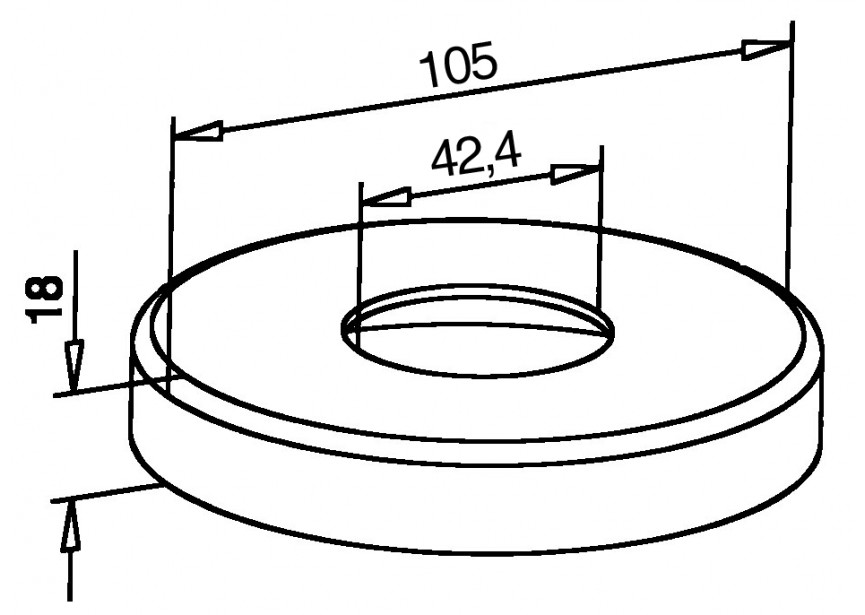 Cache-embase Ø 105 mm (poteau mod.914),