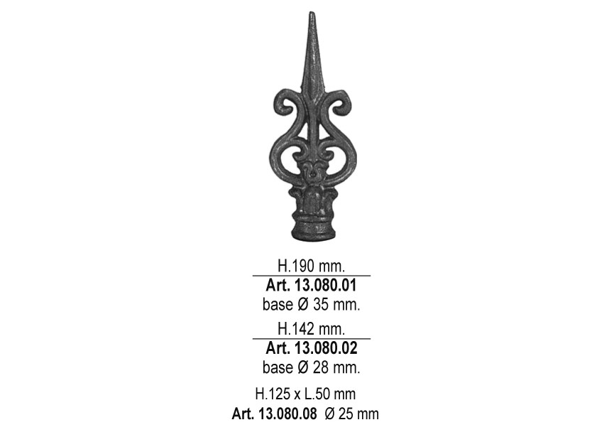 13.080.08~~Lance e punte T.25 H.125x50 mm