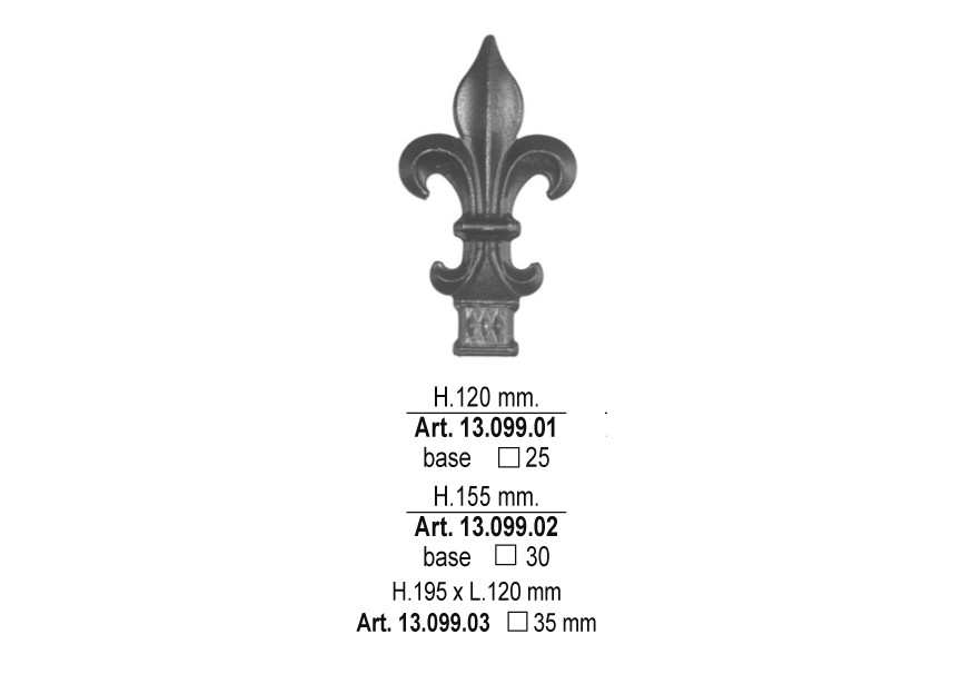 13.099.03~~Lance e punte Q.35 H.195x120 mm