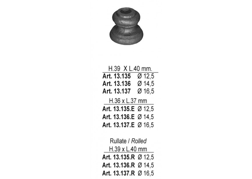 13.135.E~~Borchia Eco H.36mm x L.37mm FT.12.5