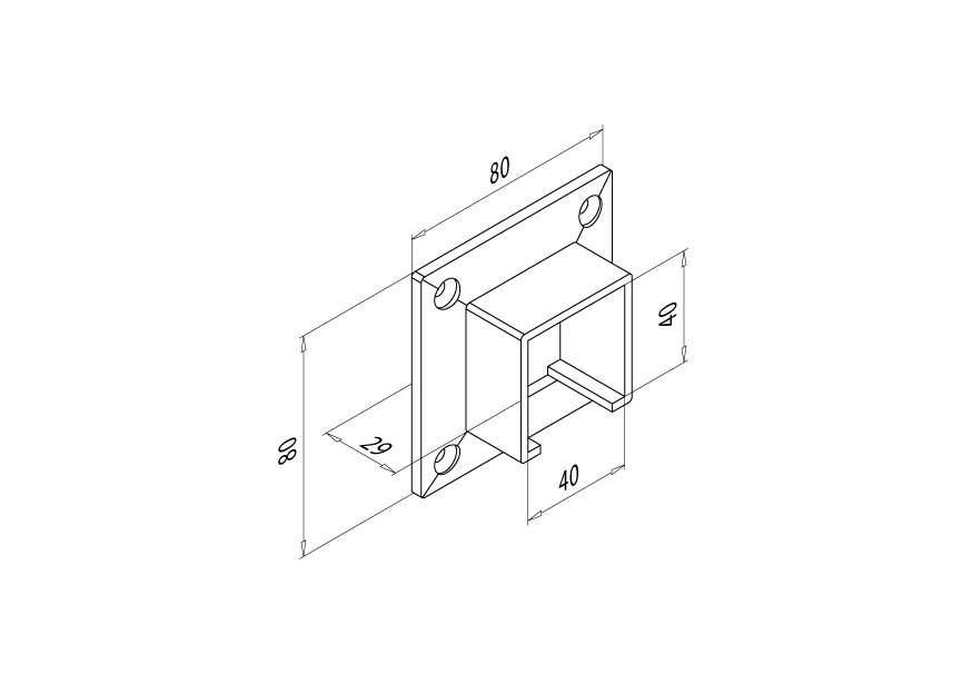 136545-040-12~~MUURFLENS VOOR GLAS U-PROFIELBUIS,