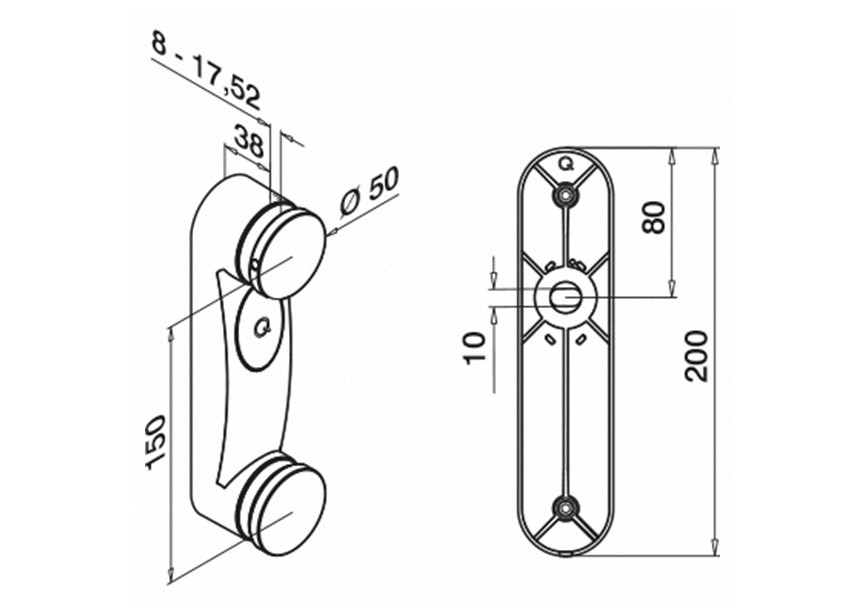 Adaptateur de taille moyenne pour verre